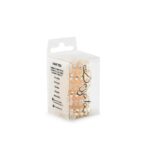 Dessata Glitter & Metal rose gold hårsnodd - 6 st