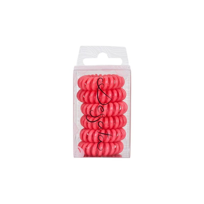 0003RING-DESSATA Fuchsia no-pulling hårsnodd - 6 st